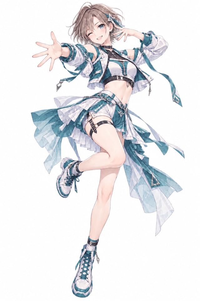 挑戦のサポーターを表すアイドルのイラスト